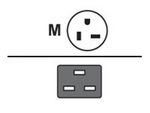 Strömkabel - iec 60320 c19 till nema 6-20