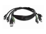 Dual-HDMI KVM Cable USB 2.0 3.5mm TAA