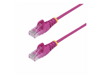 2.5m Pink Slim CAT6 Ethernet Cable, Snagless, 28AWG, LSZH