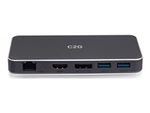 USB-C 7-in-1 Dual Display MST Docking Station with HDMI, DisplayPort, Ethernet, USB, and Power Delivery up to 100W