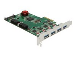 USB 3.0 PCI Express Card to 4 x external Type-A + 2 x internal Pin Header