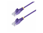 1m Purple Slim CAT6 Ethernet Cable, Snagless, 28AWG, LSZH