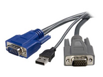 6 ft Ultra-Thin USB VGA 2-in-1 KVM Cable (SVUSBVGA6)